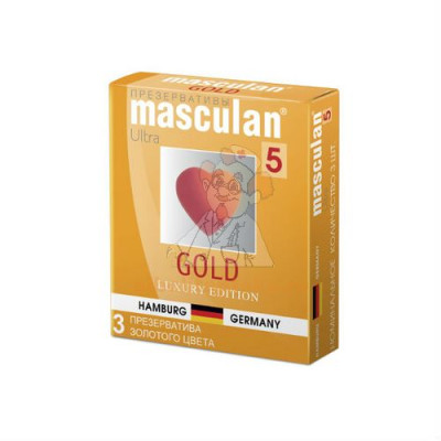 Презерватив MASCULAN-5 ULTRA №3 (золото)                                                                                                                                                                                                                  