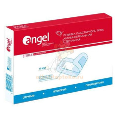 Повязка ANGEL пластырная бактерицидная д/ран стер. 20 х 10см №10                                                                                                                                                                                          