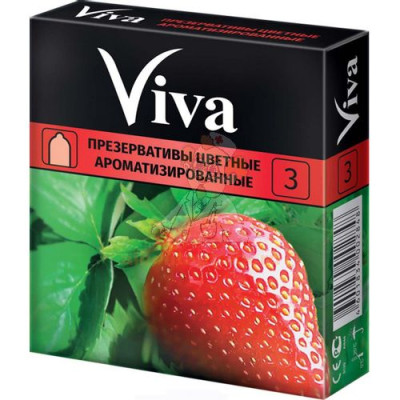 Презерватив VIVA №3 Цветные ароматизированные                                                                                                                                                                                                             