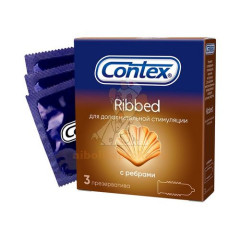 Презерватив CONTEX №3 Ribbed (ребристая структура)                                                                                                                                                                                                        
