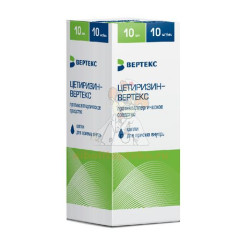 Цетиризин-ВЕРТЕКС фл.(капли д/приема внутрь) 10мг/мл 20мл                                                                                                                                                                                                 